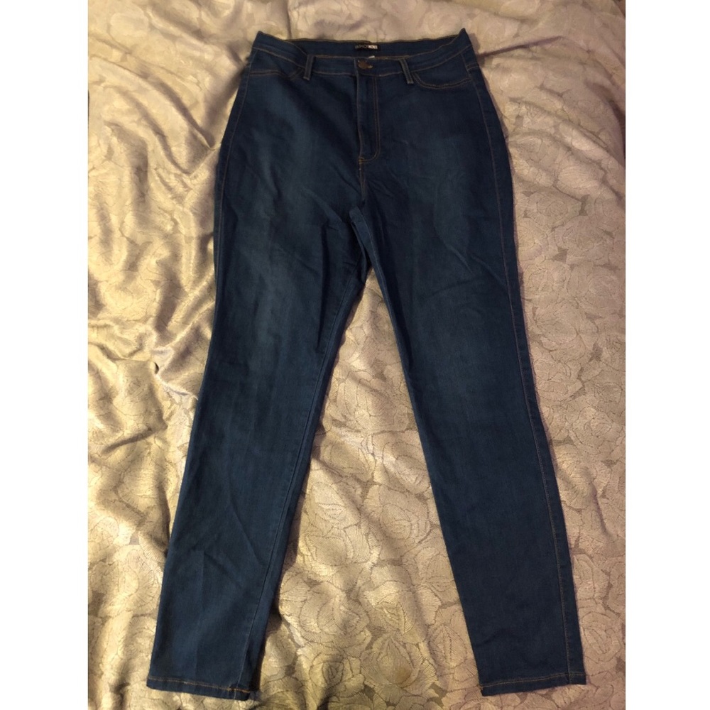 Fashion Nova Dark Wash Skinny Jeans Size 1X